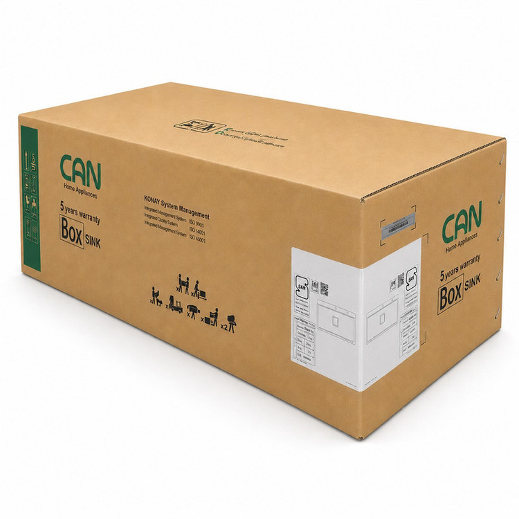 سینک ظرفشویی استیل زیرکار یک لگنه کن مدل COMO