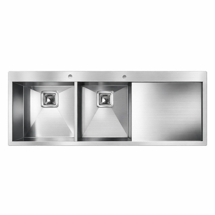 سینک ظرفشویی استیل توکار دو لگنه اخوان مدل 357