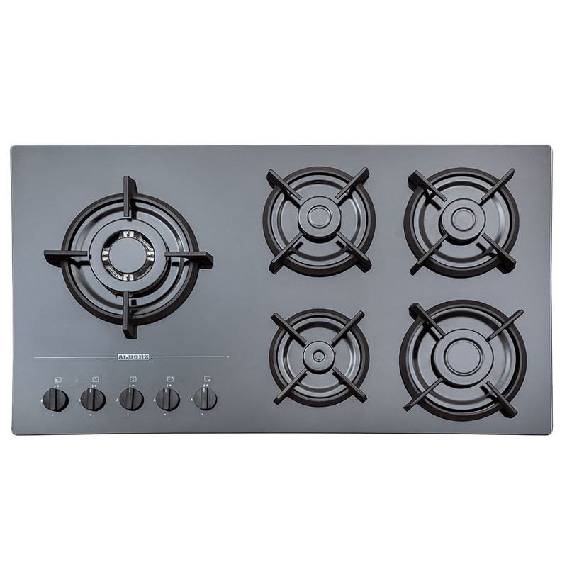 اجاق گاز صفحه‌ای پنج شعله استیل البرز مدل G5967-L